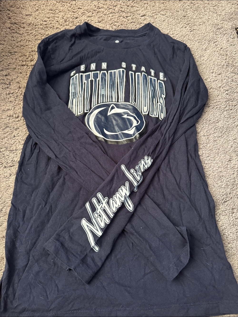 Penn State Kids Long Sleeve Tee - Navy